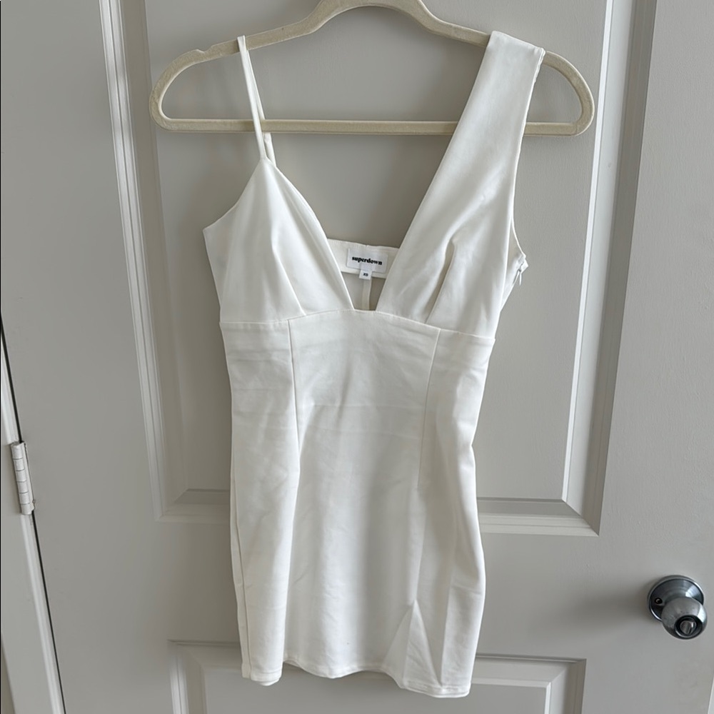 Superdown Mini Dress with Deep V-Neck